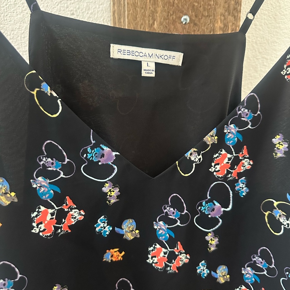Rebecca Minkoff Black Floral Camisole - Picture 3 of 4